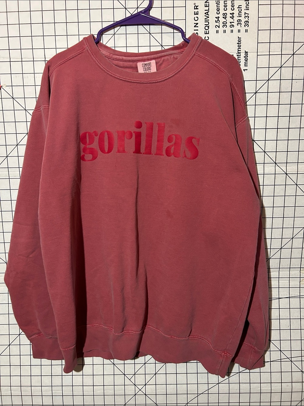 Comfort Colors Men's Gorilla Logo Crewneck - Dusty Rose